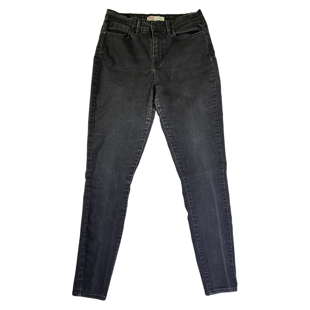 Signature Levi Strauss High Rise Skinny Jeans Black W30 L32 Size 10L